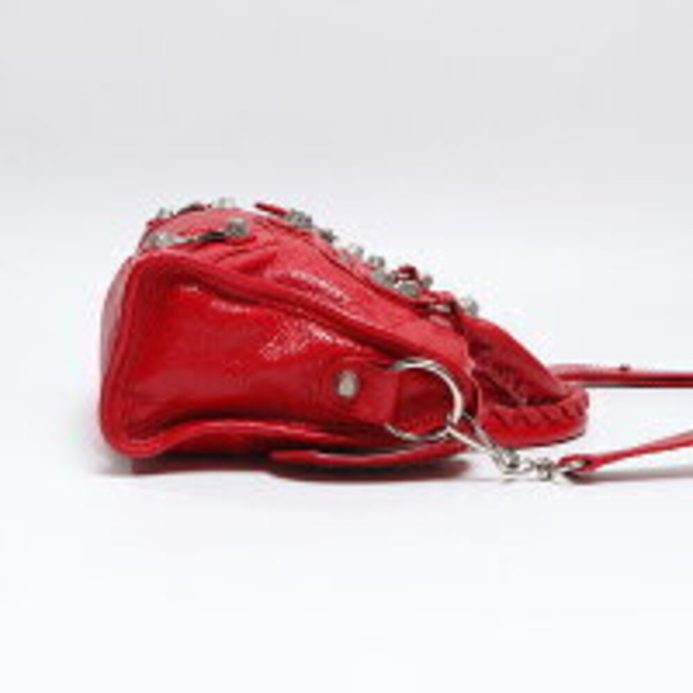 Balenciaga Giant City Leather Shoulder Bag Red - Picture 5 of 13